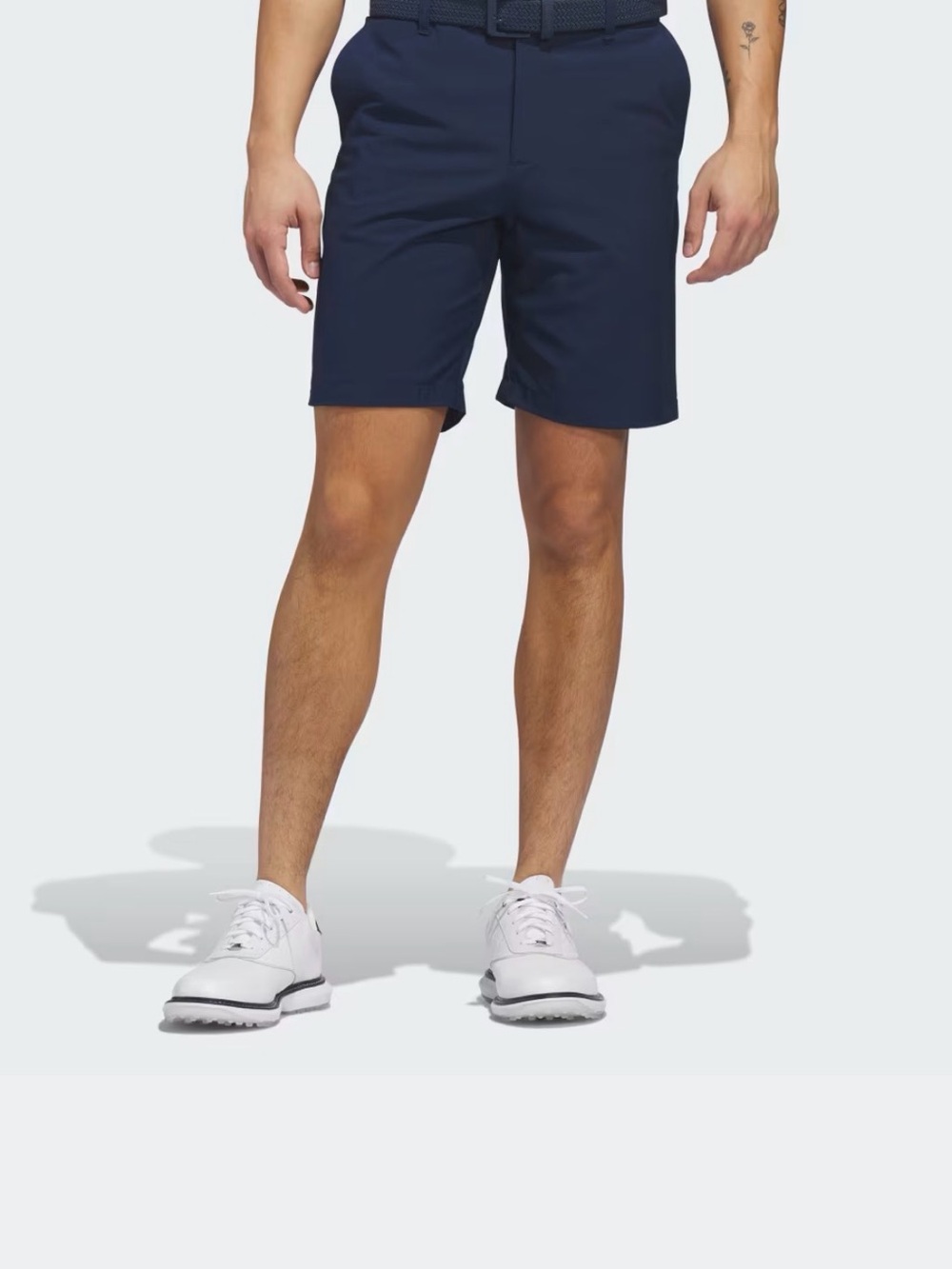 Adidas 365 Shorts Mens 42  Adult Blue Chino Flat Athletic Golfer Golf Trefoil